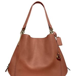 Coach Dalton 31 Leather Shoulder Bag - Saddle/Gold
